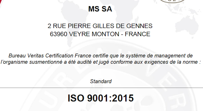 Renouvellement ISO9001